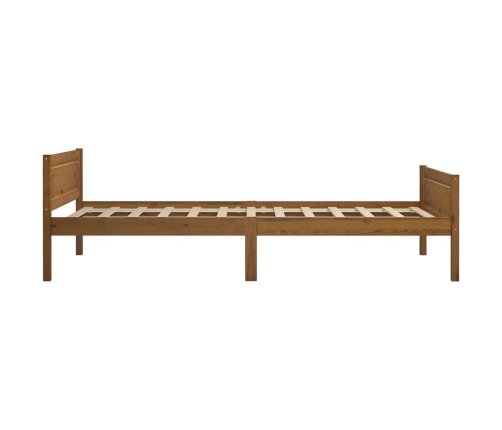 Estructura cama sin colchón madera pino marrón miel 90x200 cm