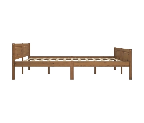 Estructura cama sin colchón madera pino marrón miel 180x200 cm