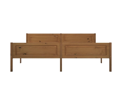 Estructura cama sin colchón madera pino marrón miel 180x200 cm