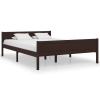 Estructura cama sin colchón madera pino marrón oscuro 120x200cm