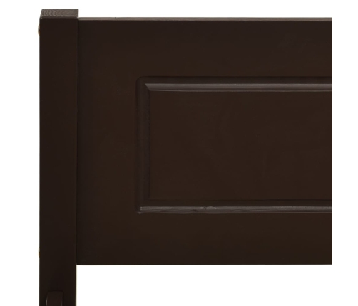 vidaXL Estructura de cama madera maciza pino marrón oscuro 140x200 cm