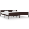 Estructura cama sin colchón madera pino marrón oscuro 200x200cm