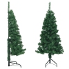 Árbol de Navidad artificial para esquina verde 120 cm PVC