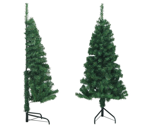 Árbol de Navidad artificial para esquina verde 120 cm PVC