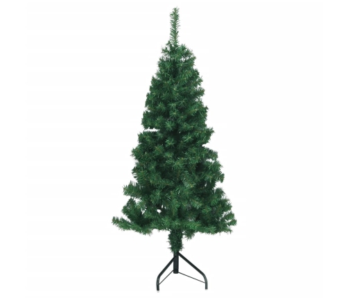 Árbol de Navidad artificial para esquina verde 120 cm PVC