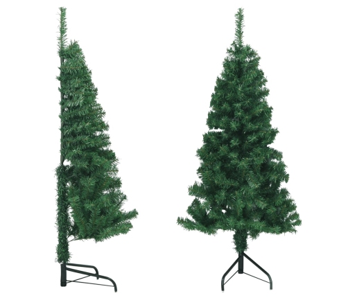 Árbol de Navidad artificial de esquina verde 150 cm PVC