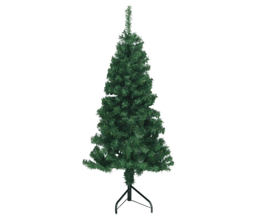 Árbol de Navidad artificial de esquina verde 150 cm PVC