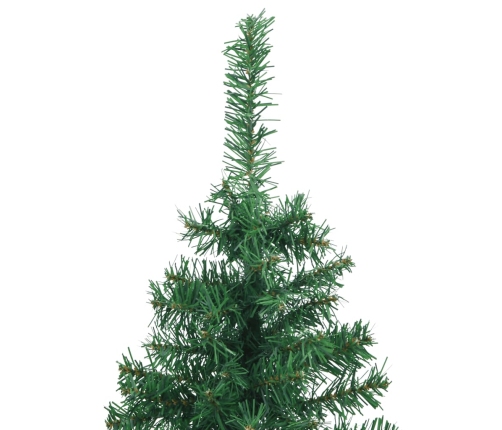 Árbol de Navidad artificial de esquina verde 150 cm PVC