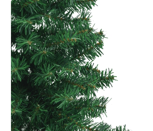 Árbol de Navidad artificial de esquina verde 150 cm PVC