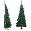 Árbol de Navidad artificial de esquina verde 210 cm PVC