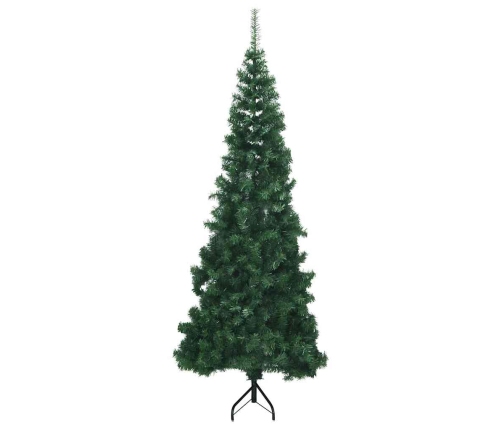 Árbol de Navidad artificial de esquina verde 210 cm PVC