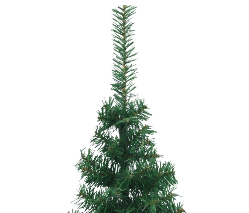 Árbol de Navidad artificial de esquina verde 210 cm PVC