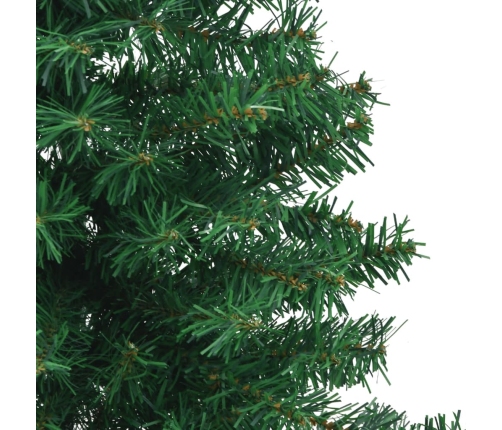 Árbol de Navidad artificial de esquina verde 210 cm PVC