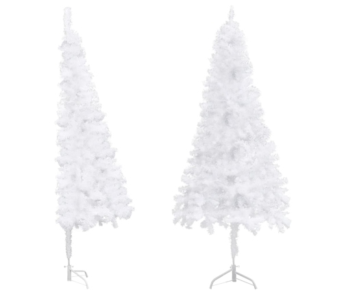 Árbol de Navidad artificial de esquina blanco 120 cm PVC