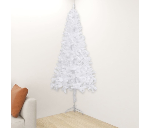 Árbol de Navidad artificial de esquina blanco 120 cm PVC