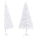 Árbol de Navidad artificial de esquina blanco 150 cm PVC