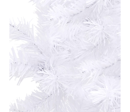 Árbol de Navidad artificial de esquina blanco 150 cm PVC