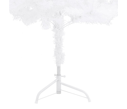 Árbol de Navidad artificial de esquina blanco 150 cm PVC