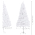 Árbol de Navidad artificial de esquina blanco 150 cm PVC