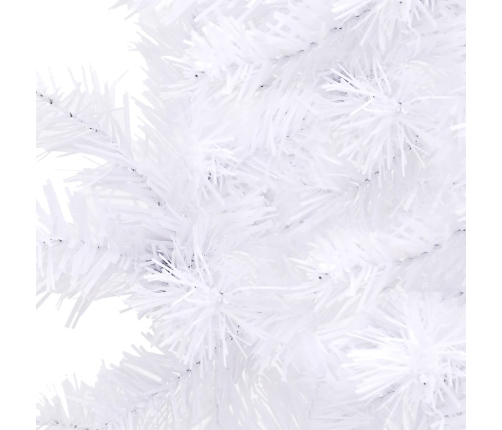 Árbol de Navidad artificial de esquina blanco 180 cm PVC