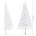 Árbol de Navidad artificial de esquina blanco 210 cm PVC