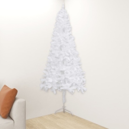 Árbol de Navidad artificial de esquina blanco 240 cm PVC