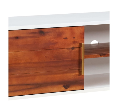 Mueble para TV de madera maciza de acacia y MDF 110x35x50 cm