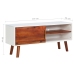 Mueble para TV de madera maciza de acacia y MDF 110x35x50 cm