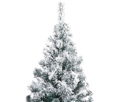 Árbol de Navidad artificial con nieve PVC verde 300 cm