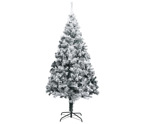 Árbol de Navidad artificial PVC verde nieve flocado 400 cm