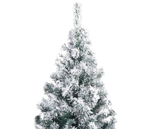 Árbol de Navidad artificial PVC verde nieve flocado 400 cm