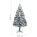 Árbol de Navidad artificial PVC verde nieve flocado 400 cm