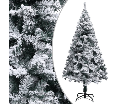 Árbol de Navidad artificial verde con nieve 120 cm