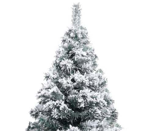 Árbol de Navidad artificial verde con nieve 120 cm