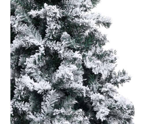 Árbol de Navidad artificial verde con nieve 120 cm