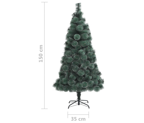 Árbol de Navidad artificial con soporte verde PET 150 cm