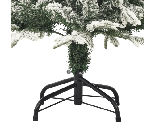 Árbol de Navidad artificial con nieve PVC y PE verde 120 cm