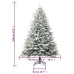 Árbol de Navidad artificial con nieve PVC y PE verde 150 cm