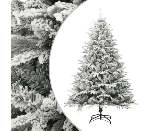 Árbol de Navidad artificial con nieve PVC y PE verde 180 cm