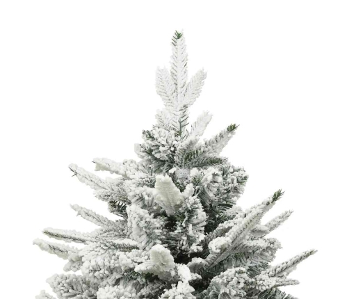 Árbol de Navidad artificial con nieve PVC y PE verde 180 cm