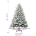 Árbol de Navidad artificial con nieve PVC y PE verde 180 cm