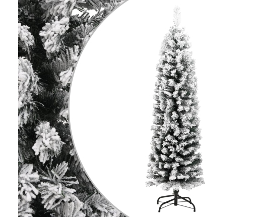 Árbol de Navidad artificial verde con nieve PVC 120 cm