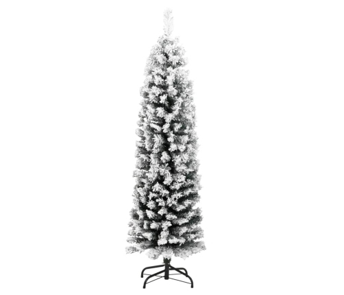 Árbol de Navidad artificial verde con nieve PVC 120 cm