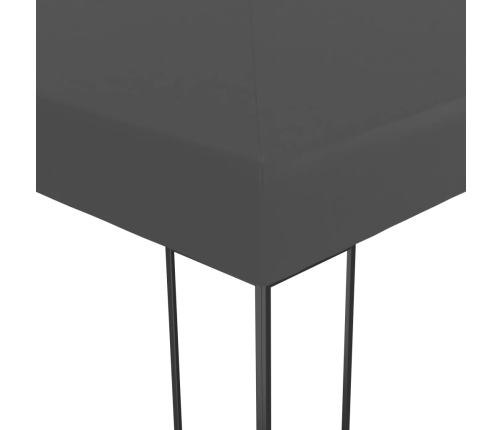 Cenador con tira de luces LED gris antracita 3x4 m