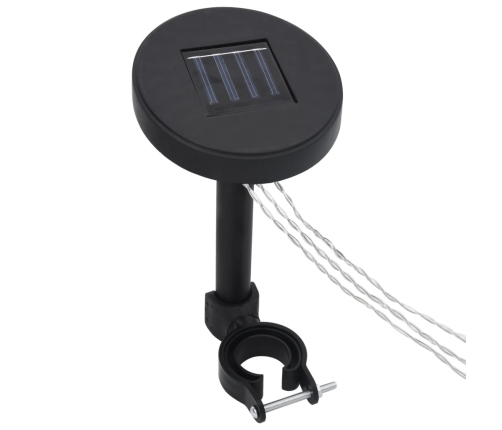 Cenador con mosquitera y tira de luces LED crema 3x3x2,73m