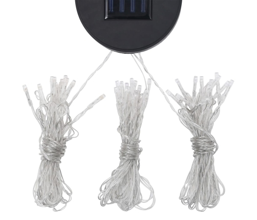 Cenador con mosquitera y tira de luces LED crema 3x3x2,73m