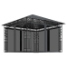 Cenador mosquitera y tira luz LED antracita 3x3x2,73m 180 g/m²