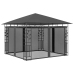 Cenador mosquitera y tira luz LED antracita 3x3x2,73m 180 g/m²