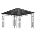 Cenador mosquitera y tira luz LED antracita 3x3x2,73m 180 g/m²