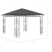 Cenador mosquitera y tira luz LED antracita 3x3x2,73m 180 g/m²